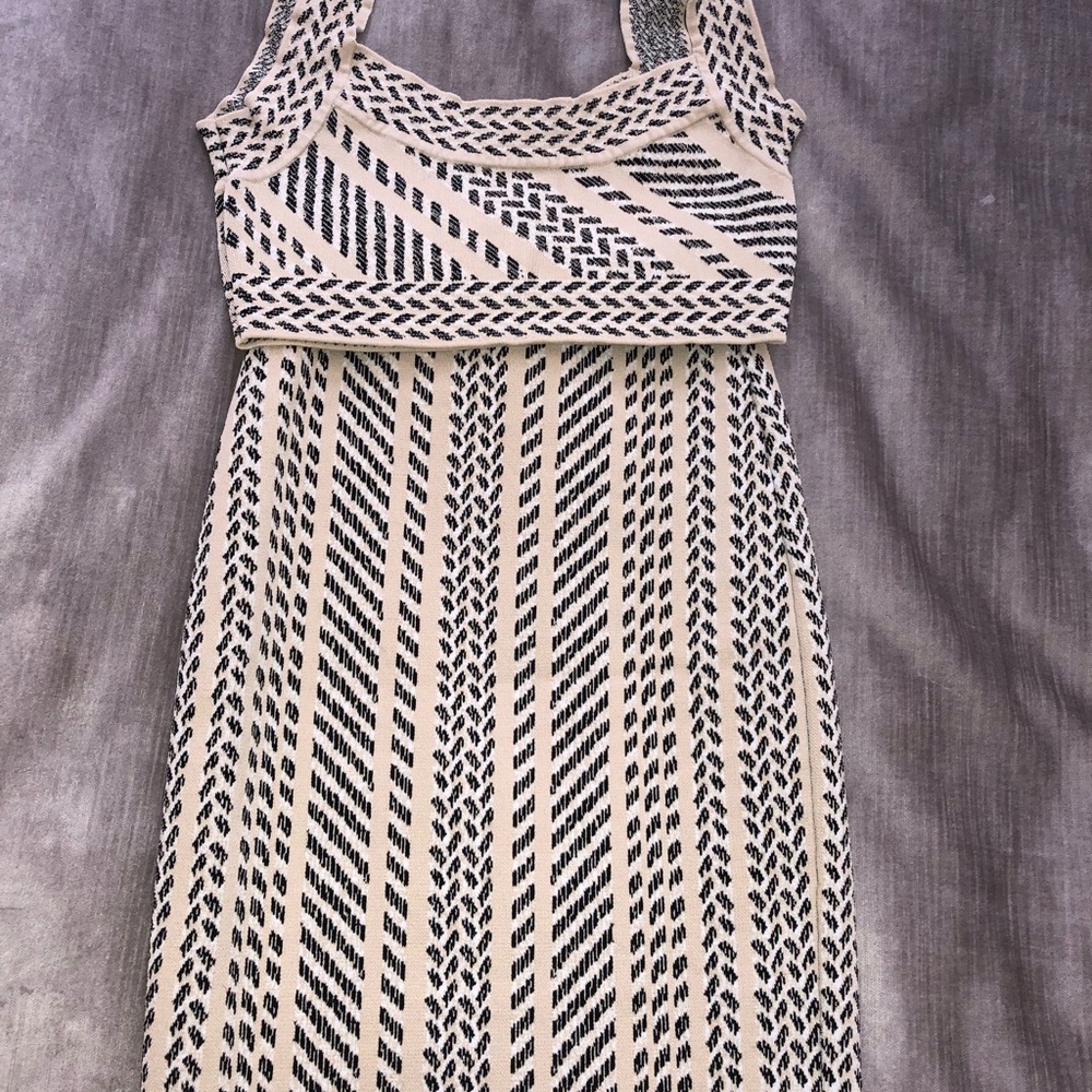 BCBG Maxazria Matching Pattern Skirt and  top set